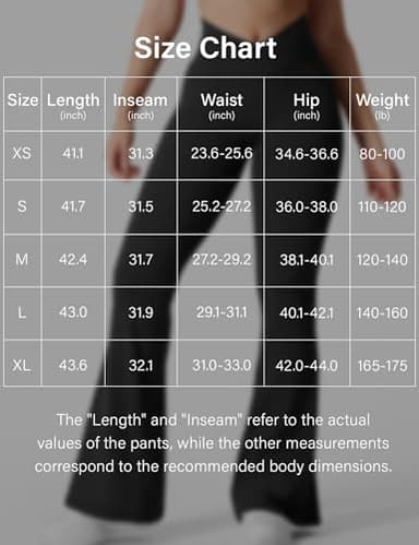 YEOREO Kalie Flare Scrunch Leggings for Women V Cross Waist Bell Bottom Yoga Pants Tummy Control Bootcut Workout Leggings Black L - Image 6