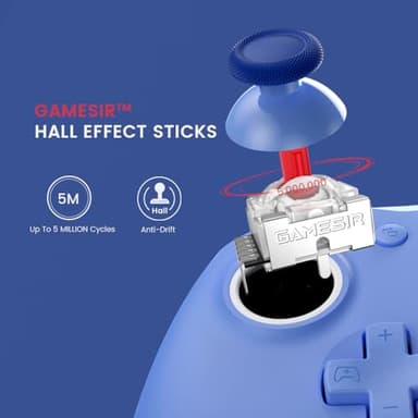 GameSir G7 SE Wired Controller for Xbox Series X|S, Xbox One & Windows 10/11, Plug and Play Gaming Gamepad with Hall Effect Joysticks/Hall Trigger, 3.5mm Audio Jack (Blue) - Image 2