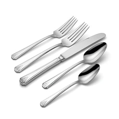 Oneida Deauville 45 Piece Fine Flatware Set, Service for 8, 18/10 Stainless Steel, Silverware Set, Dishwasher Safe - Image 3