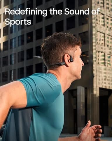 SHOKZ New OpenRun Pro 2 - Open-Ear, Bone Conduction Sport Headphones - with Reflective Strip - Sweat Resistant, Workout Headphones - Secure, Wireless, Comfortable Fit-Deep Bass and Smart Mic App - Image 3