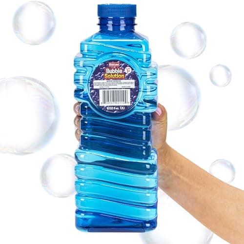 Kidzlane Bubbles Solution Refill 67.63 oz - Large and Easy-Grip Bottle for Bubble Machine, Guns, and Wands - Toddler Liquid Refill for Ages 3 and Above - Image 1