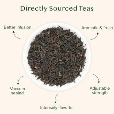 VAHDAM Original English Breakfast Tea (340g/12oz) 170+ Cups | Non GMO, Gluten Free | Strong & Aromatic Loose Leaf | Unblended Single Origin | Vacuum Sealed Pack - Image 3