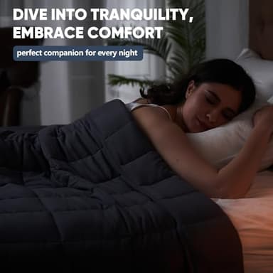 yescool King Size Weighted Blanket for Adults (20 lbs, 80” x 87”, Grey) Cooling Heavy Blanket for Sleeping Perfect for 190-210 lbs, Breathable Blanket for Adults & Couple All Season, Machine Washable - Image 6