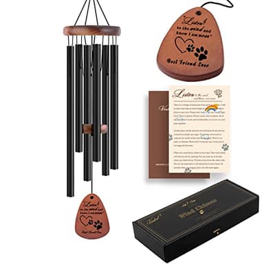 VENBEEL Dog Memorial Gifts, 28" Pet Memorial Wind Chimes, Loss of Dog Sympathy Gift, Pet Loss Passing Away Remembrance Bereavement Gift - Image 1