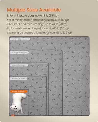 Feandrea Washable Pee Pads for Dogs, 2 Pack, Reusable Dog Pads, 24 x 18 Inches, S, Waterproof Pet Training Pads, Leakproof, Non-Slip, Super Absorbent, for Dogs, Cats, Rabbits, Dove Gray UPTD001G01 - Image 6