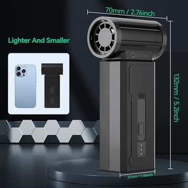 Oley Compressed Air Duster, 4 Speeds Cordless Electric Air Duster, 80.5mph & 100000RPM, No Canned Air Duster for Computers, Keyboard, Rechargeable Jet Dry Mini Blower for Deep Cleaning (Ink Black) - Image 6