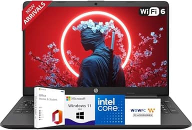 HP 15.6'' Business and Student Laptop Included with Microsoft Office, Intel Processor, 16GB RAM, 1TB SSD, Ultra Quiet Design, Long Battery Life, Wi-Fi 6, Bluetooth 5, Windows 11 Pro, WOWPC (Renewed) - Image 1