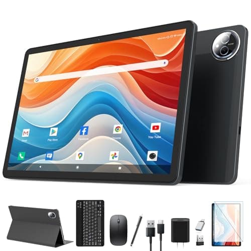 Android 14 Tablet 2025 Latest 11 Inch Tablets, 128GB+16(8+8 Expand)GB/512GB Expandable, Dual 4G Cellular with Octa-Core Processor, 2 in 1 Tablet with Keyboard, 21MP Camera/8000mAh Battery/GPS/5G WiFi