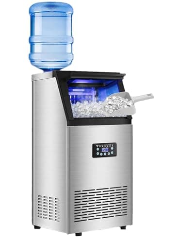 Undercounter Ice Maker Machine 120LBS-250LBS, Stainless Steel Self-Cleaning Commercial Ice Maker with Drain Pump, Quiet Operation for Home Bar & Outdoor Kitchen (125 LBS) - Image 1