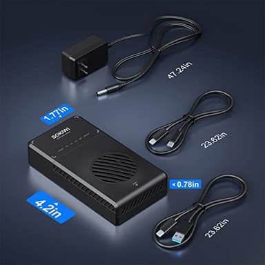 NVMe M.2 Duplicator Dual-Bay Offline Clone Tool-Free, Sokiwi 10Gbps NVMe Docking Station with Cooling Fan,NVMe M.2 SSD Enclosure for NVMe PCIe Size 2230/2242/2260/2280(up to 8TB) - Image 7