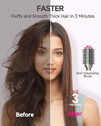 5 in 1 Hair Dryer Brush WindBlow Magic Styler, 110,000 RPM High-Speed Turbo Blow Dryer Brush, Professional 500 Million Negative Ionic Hair Dryer, Fast Drying for Curling Volumizing Air Styling - Image 4