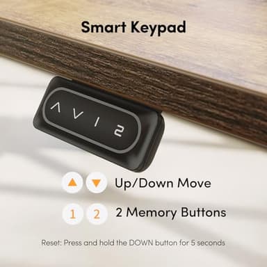 FEZIBO Electric Standing Desk Adjustable Height, 48 x 24 Inch Sit and Stand Desk, Home Office Desk, Ergonomic Workstation Computer Desk, Rustic Brown - Image 7