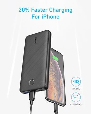 Anker Portable Charger, 325 Power Bank (PowerCore Essential 20K), 20000mAh Battery Pack with 15W Charging, PowerIQ, 2 USB-A, 1 Micro USB, Two-Way USB-C Ports for iPhone Series, AirPods, and More - Image 3