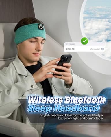Perytong Sleep Headphones, Bluetooth Sports Headband Headphones with Ultra-Thin HD Stereo Speakers Perfect for Sleeping,Workout,Jogging,Yoga,Insomnia, Air Travel, Meditation - Image 7