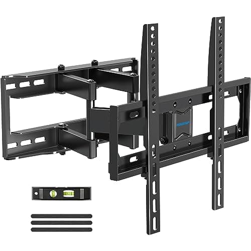 MOUNTUP UL Listed TV Wall Mount, Full Motion TV Mount for Most 26-65 Inch Flat/Curved TVs Fit 16" Wood Stud, Wall Mount TVs Bracket with Dual Swivel Articulating Arm Max VESA 400x400mm up to 88 LBS - Image 1