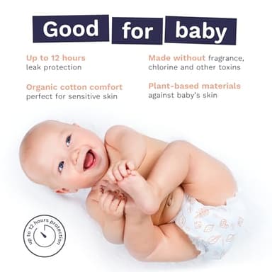 Pura Size 5 Eco-Friendly Diapers (24-35 lbs) Totally Chlorine Free (TCF), Hypoallergenic, Soft Organic Cotton, Sustainable, up to 12 Hours Leak Protection, Allergy UK, 6 Packs of 20 (120 Diapers) - Image 3
