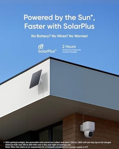 eufy Security SoloCam E30, Security Cameras Wireless Outdoor, Solar Camera Outdoor Wireless, 360° Pan, AI Tracking, 2K Clarity, No Monthly Fee - Image 4