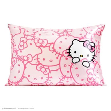 Kitsch x Hello Kitty (Pink Kitty Faces) - Satin Pillowcase with Zipper for Hair and Skin, Softer Than Silk Pillow Case, Cooling Pillow Cover, Machine Washable, Queen/Standard (19x26) - Image 2
