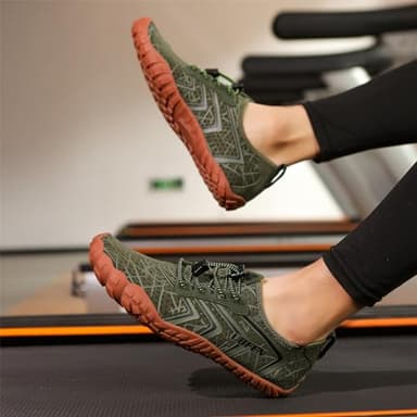 UBFEN Water Shoes Aqua Swim Shoes Mens Womens Beach Sports Quick Dry Barefoot for Boating Fishing Diving Surfing Green Color Size US 12 Women 10 Men - Image 8