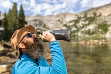 LifeStraw Peak Series - Collapsible Squeeze Bottle Water Filter System - 1L for Trail Running, Camping, Hiking, Travel, Cycling, and Fishing; Mountain Blue - Image 5