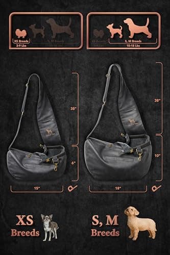 Noah & Paw Dog Sling Carrier for Small Dogs 5-18lb, Dog Sling for Small Dogs and Cats, Dog Carrier with Adjustable Padded Strap, Vegan Leather Lined with Fur, 3X Safety Features, Machine Washable - Image 4