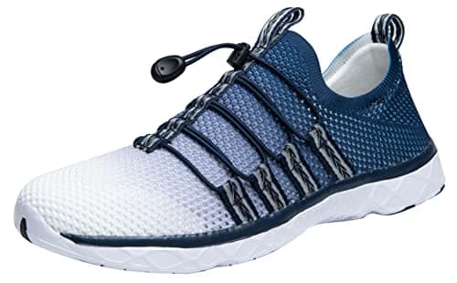 DLGJPA Women's Quick Drying Water Shoes Gradient Color for Beach or Water Sports Lightweight Slip On Walking Shoes Navy Gradient 7 - Image 1