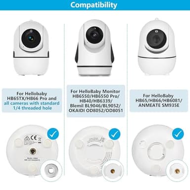 Flexible Baby Monitor Mount Compatible with HelloBaby HB65/HB40/HB6550/HB66/HB6339/HB6550 Pro, ANMEATE SM935E, Baby Camera Mount Without Tools or Wall Damage - Image 2