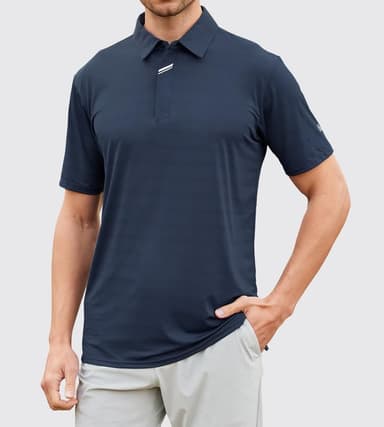 Damipow Premium Golf Shirts for Men Dry Fit Performance Polo Short Sleeve Collared Shirt - Image 4