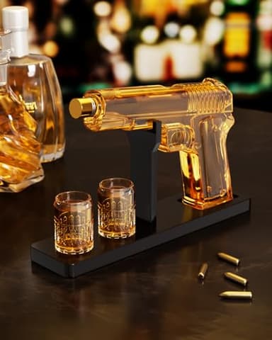 Gifts for Men Dad, Whiskey Decanter Set with 2 Glasses, Unique Gift for fathers day, Husband, Boyfriend, Brother, Anniversary Memorial Day Birthday Gift Ideas, Cool Drinking Accessories for Home Bar - Image 5