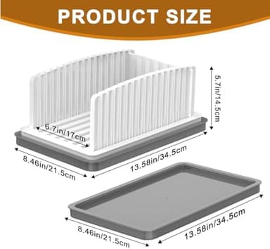 New Upgrade Bread Slicer for Homemade Bread, Bread Slicing Guide Adjustable Width, Foldable and Compact Cutting Guide with Crumb Tray, Suitability for Homemade Bread, Bagels, Cakes - Image 5