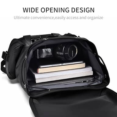 Laptop Backpack for Men, Waterproof Work Commuter College Backpack with Durable Metal Buckle and Drawstring Design, 17.3 Inch Business Computer Backpack for Tablet, Notebook - Image 2