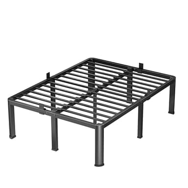 VIPSHOW 18 Inch Queen Heavy Duty 3500 lbs Bed Frame with Round-Corner Legs & Anti-Squeak Design – Quick Assembly Metal Platform, No Box Spring Needed - Image 1