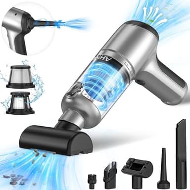 AHNR Handheld Car Vacuum Cleaner Cordless with Brushless Motor, 20000PA High Power Vacuum Cleaner & Air Duster, 3 in 1 Keyboard Portable Mini Hand Held Vacuums Cleaner for Car Home - Image 3