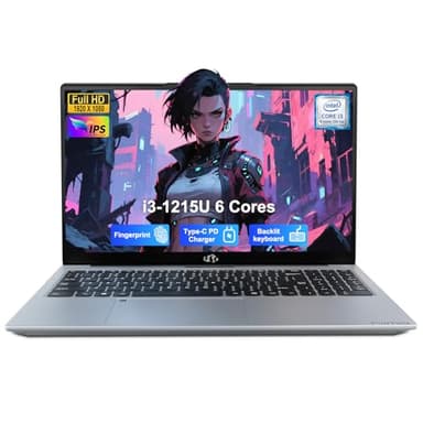 NIMO 15.6" IPS FHD-Student-Laptop, Intel 6 Cores I3-1215U 8GB RAM 256GB SSD (Beats i5-1135G7, Up to 4.4GHz) Computer with 65W Type C Backlit Keyboard Fingerprint, for Home and Business - Image 1