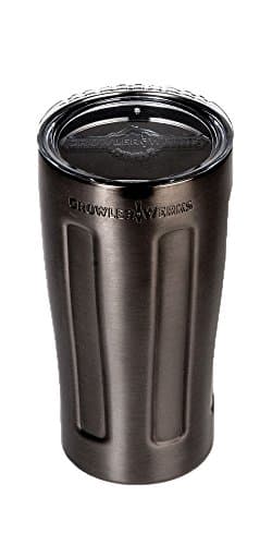 GrowlerWerks uPint Vacuum Insulated Pint For Craft Beer, Black Chrome - Image 4