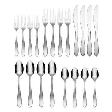 Cambridge 286720CSLG12 Delia Satin Mirror 20-Piece Flatware Set - Image 2