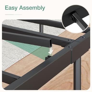 Novilla Queen Bed Frame, 14 Inch Metal Platform Bed Frame with Modern Headboard, Heavy Duty Metal Slats Support, No Box Spring Needed, Easy Assembly, Black - Image 4