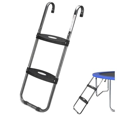 HBTower Trampoline Ladder with Horizontal and Wide Steps, Universal Hook, UV Treated Steel, 220 lbs Capacity Trampoline Accessories for Children Kids - Image 1