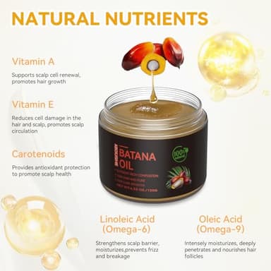 ABOUSHE Raw Batana Oil for Hair Growth - 100% Pure, Organic Dr. Sebi Batana Hair Mask from Honduras - Unrefined Hair Growth Oil for Thicker, Stronger Hair, Prevents Hair Loss for Women & Men 4.2 OZ - Image 4