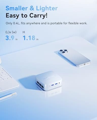 ACEMAGIC Vista V1 N97 Mini Pc, 12Th Gen Intel N97 (Beat N150/N95, Up to 3.6Ghz), 16GB DDR4 RAM 1TB SSD Mini Computers, 4K Dual Display, WiFi/Bt, Vesa Mount, Home/Office Micro Pc - Image 7