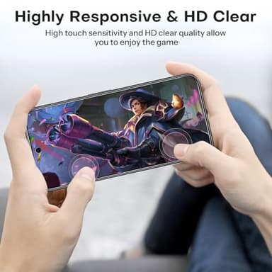 OMOTON 3+2 Pack for Google Pixel 9 Pro XL Screen Protector 6.8 Inch, 3 Tempered Glass Film & 2 Camera Lens Protector, Bubble-free, HD Clear, Not for 9 Pro/ 9 - Image 6