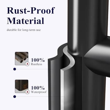 Kitsure Toilet Paper Holder Free Standing – Rustproof Metal Toilet Paper Stand for 4 Rolls with Anti-Slip Base and Shelf for Phone & Small Items, Bathroom Organizers and Storage, Medium, Black - Image 8