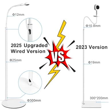 Didalo Floor Stand for Nanit Pro Baby Monitor, Gooseneck Swivel Holder Mount with Adjustable Height and Stable Base, Without Tools or Wall Damage(Camera not Included) - Image 3