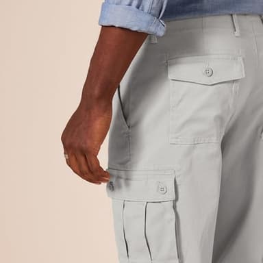 Amazon Essentials Men's Straight-Fit Stretch Cargo Pant (Available in Big & Tall), Light Grey, 38W x 34L - Image 4