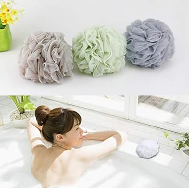 BTYMS Bath Sponge Shower Loofahs 60g Mesh Pouf Bath Scrunchies Body Wash Puff Shower Puff - Pack of 4 - Image 8