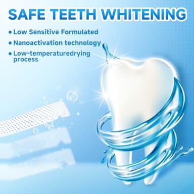 Milumber Teeth Whitening Strips for Sensitive, 42 Strips Whitener Safe Whitestrip, Deep Stains Removal Tooth Whitening, Enamel Safe Non-Slip Dry Strip Technology for Whiter Teeth, Mint - Image 8