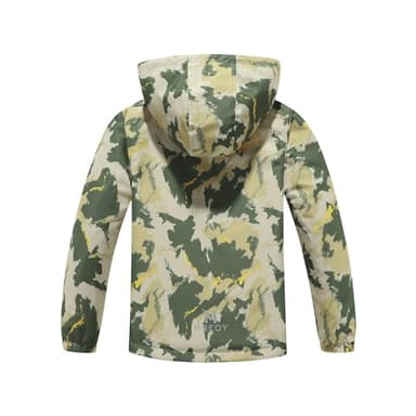 MGEOY Boys Girls Reversible Jacket Lightweight Waterproof Fleece Lined Raincoat for Kids（4-12） - Image 2