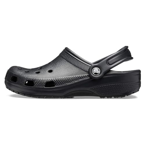 Crocs Unisex-Adult Classic Clog, Clogs for Women and Men, Black, 8 Women/6 Men - Image 1