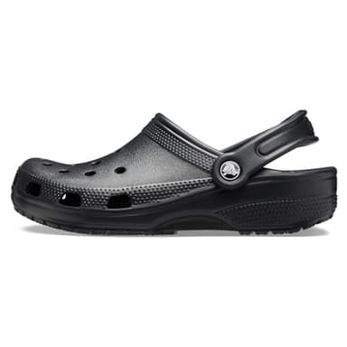 Crocs Unisex-Adult Classic Clog, Clogs for Women and Men, Black, 8 Women/6 Men - Image 1