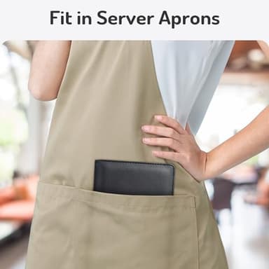 Server Book High Volume, Expandable Waitress Book with Zipper & Magnetic Pocket, 5"×9", Server Books for Waitresses, Waitress Accessories, Fits Guest Checkbook, Waitress Apron, Server Apron (Black) - Image 7